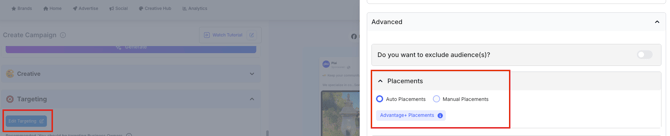 how to select placement options